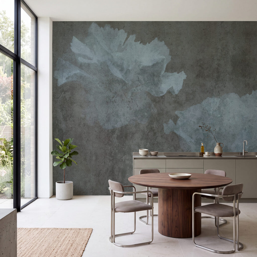Bloemschimmen op oude verf — interieur 1