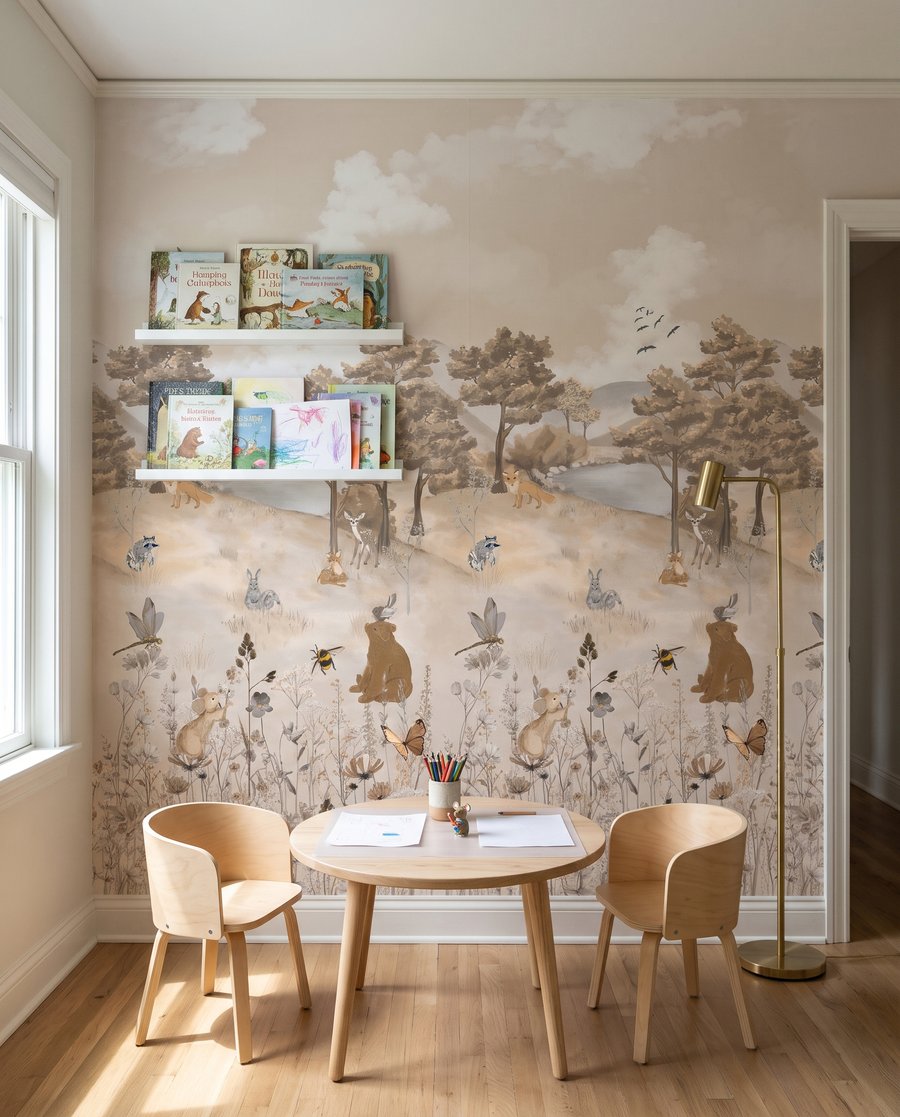 Bosvriendjes in zachte zandtinten — interieur 4