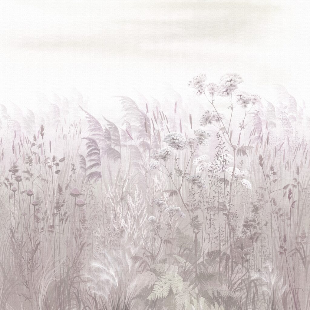 Bloemen vervagen bovenaan — volledig ontwerp