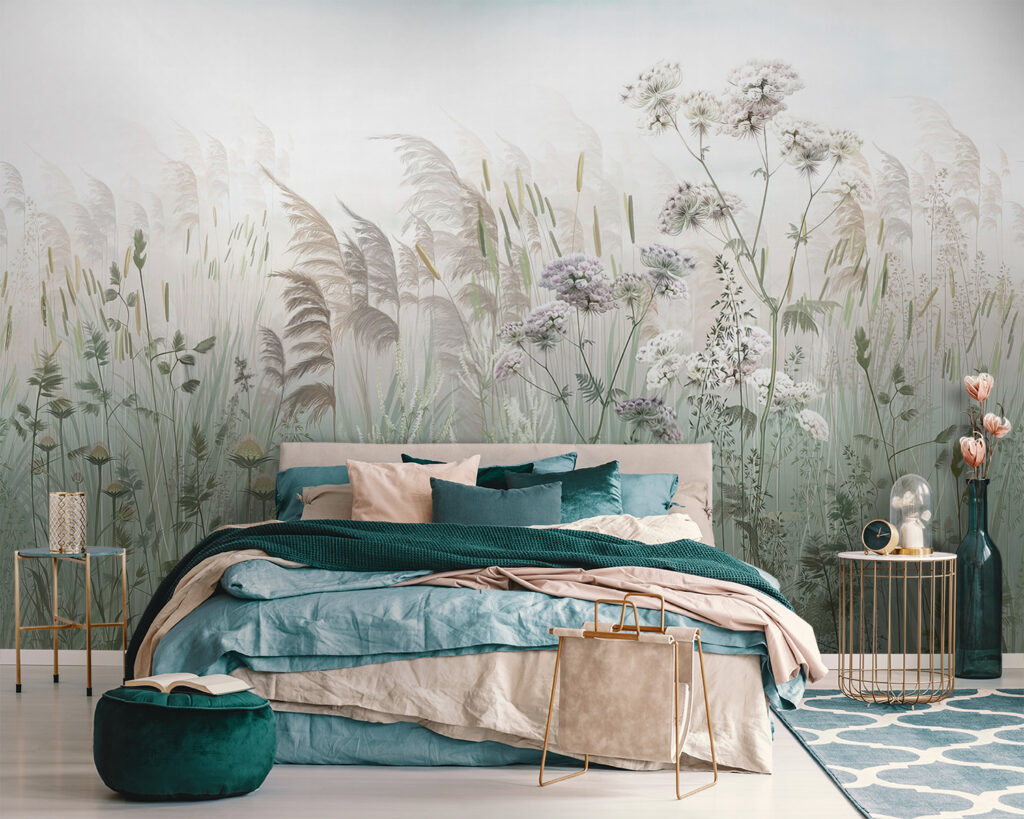 Bloemenweide onder lichte hemel — interieur 2