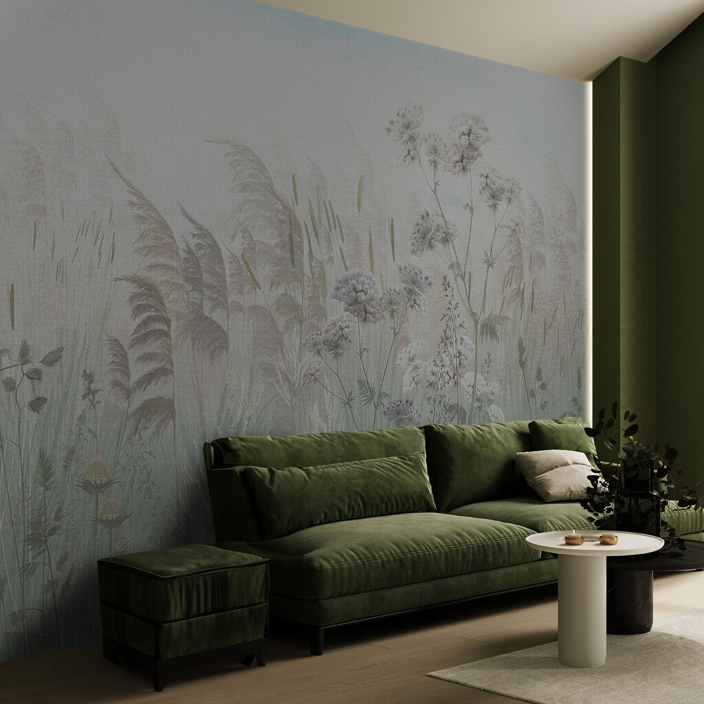 Bloemenweide onder lichte hemel — interieur 6