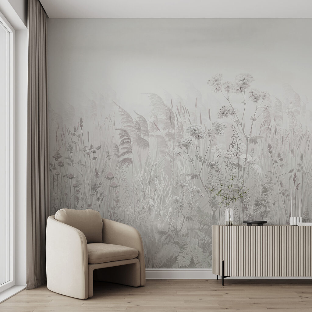 Bloemenweide onder lichte hemel — interieur 4