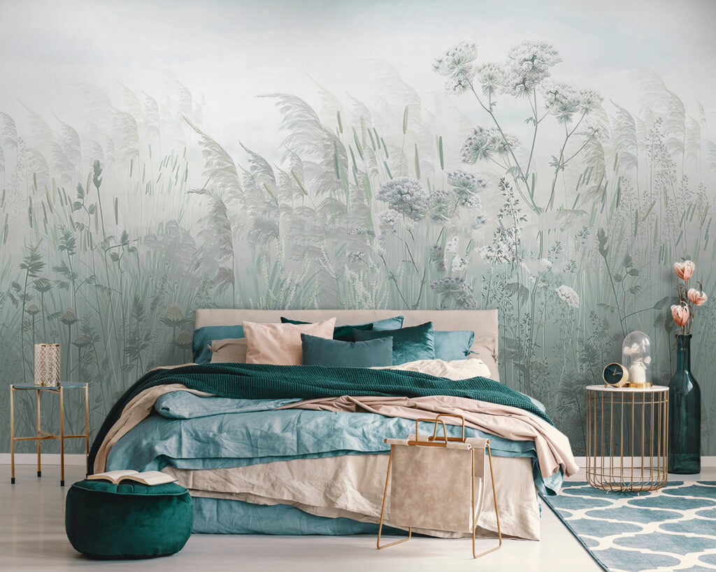Bloemenweide onder lichte hemel — interieur 2