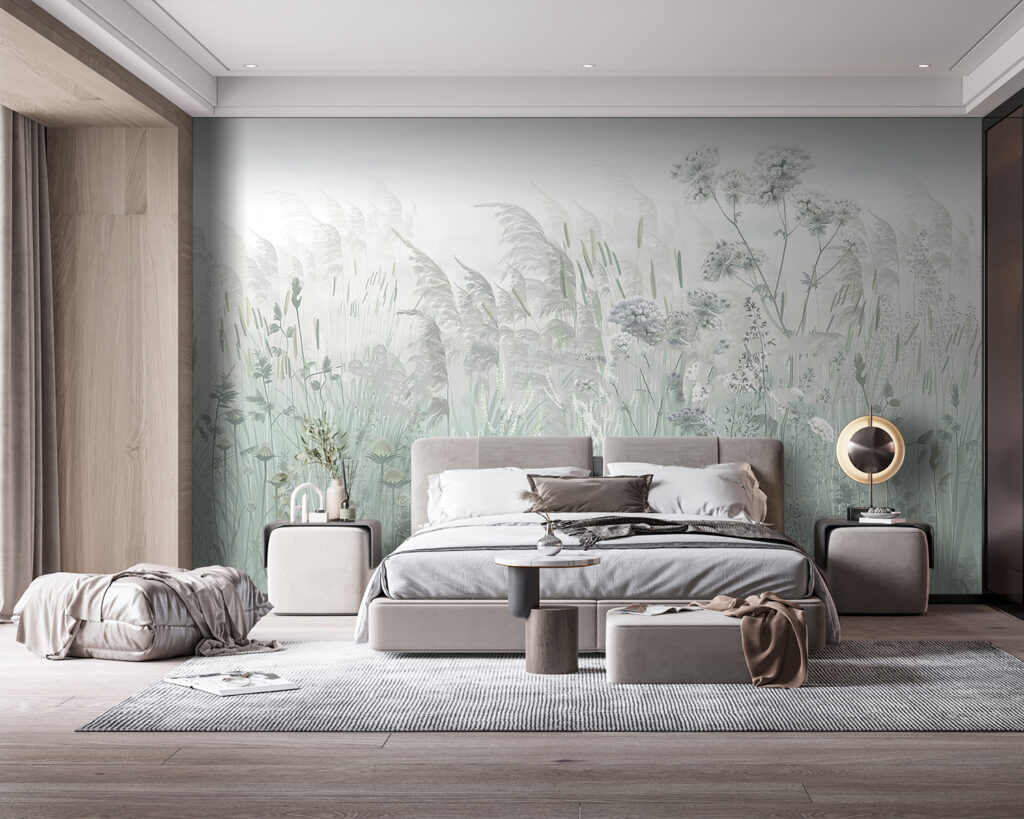Bloemenweide onder lichte hemel — interieur 3