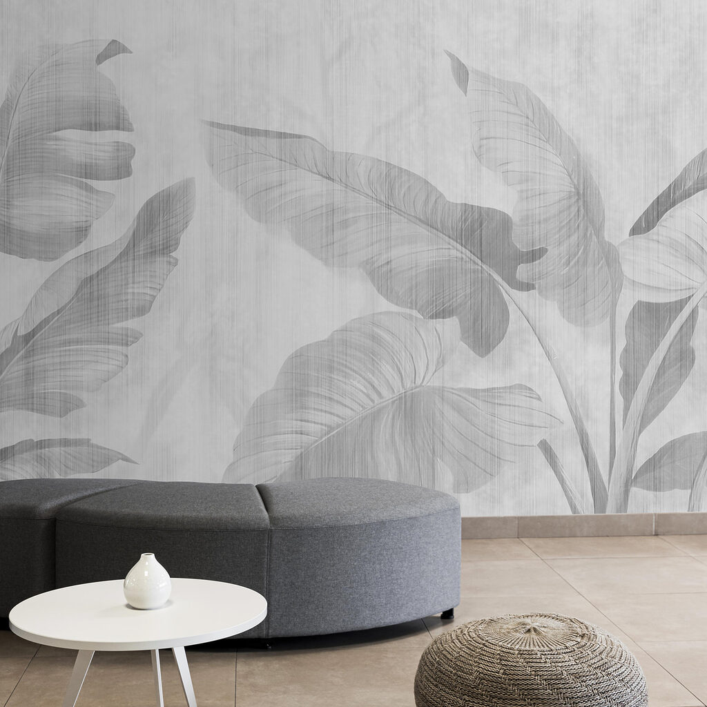 Elegante bladeren op een subtiele achtergrond — interieur 2