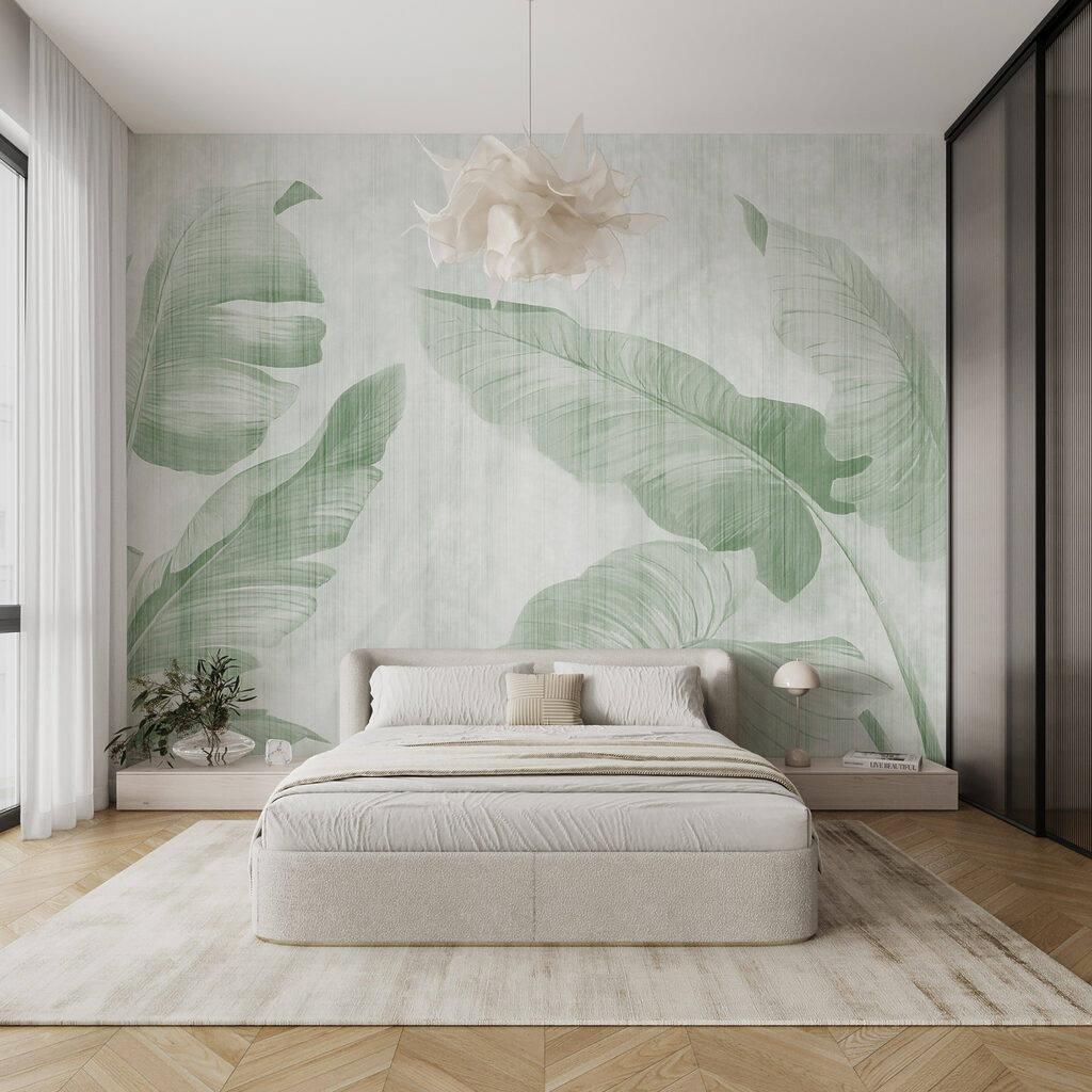 Weelderige bladeren in zachtgroene tinten — interieur 3