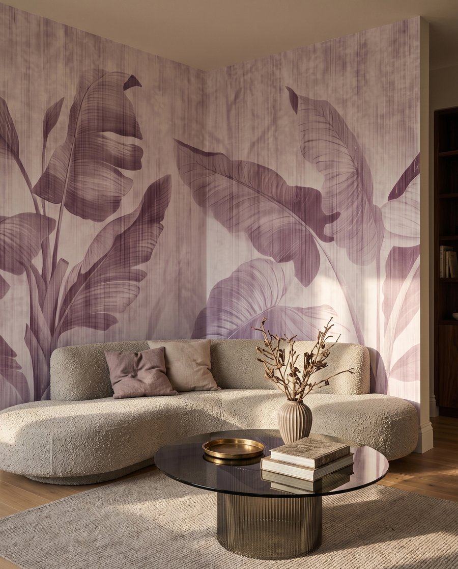 Bladschaduwen op verweerd wit — interieur 2