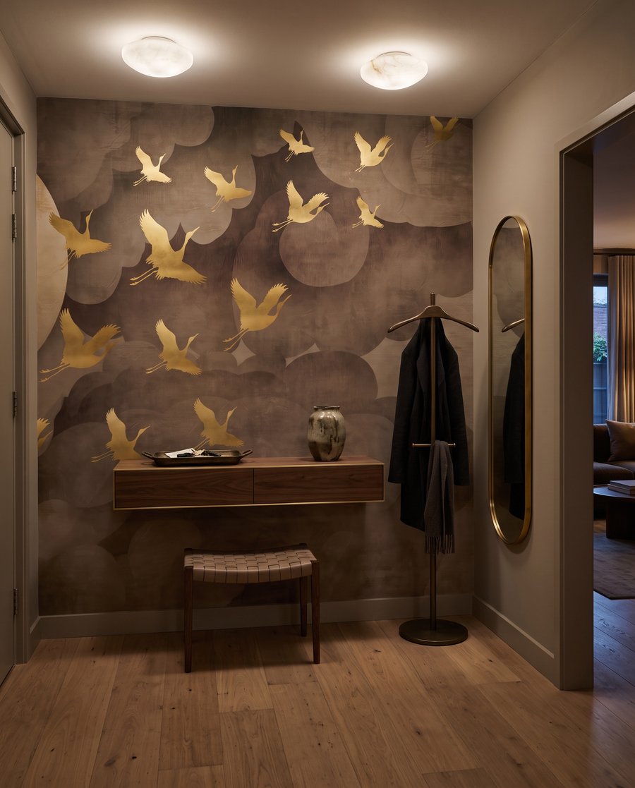 Gouden vogels rond maanlicht — interieur 6