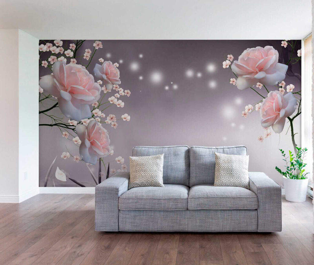 Roze bloesem bij water — interieur 7