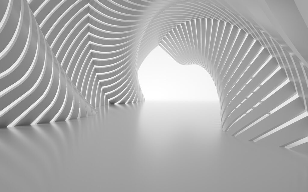 Tunnel van lichte ribben — volledig ontwerp