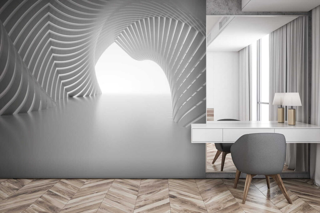 Tunnel van lichte ribben — interieur 2