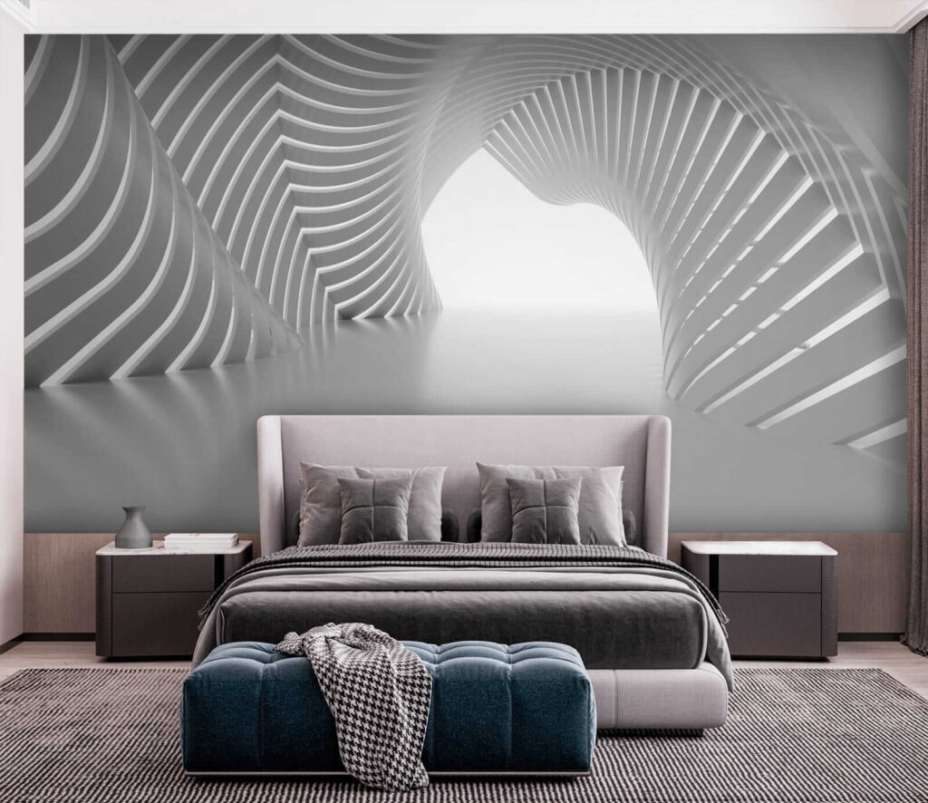 Tunnel van lichte ribben — interieur 3
