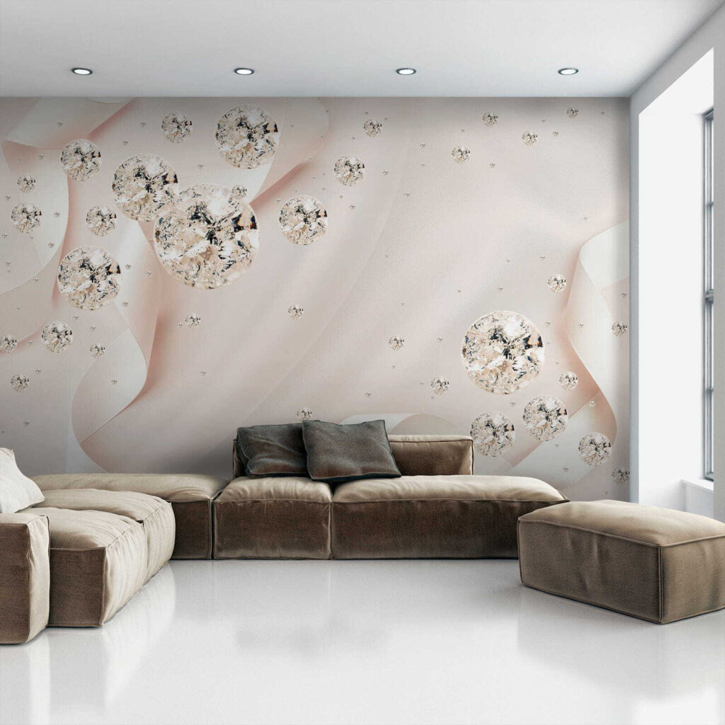 Fonkelende bollen tussen roomplooien — interieur 7