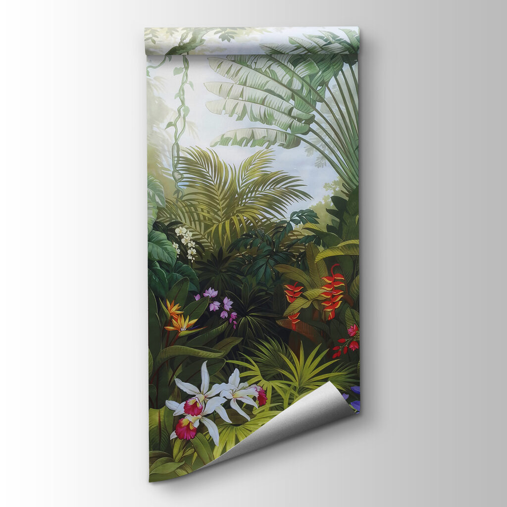 Bloeiende jungle in ochtendlicht — productweergave
