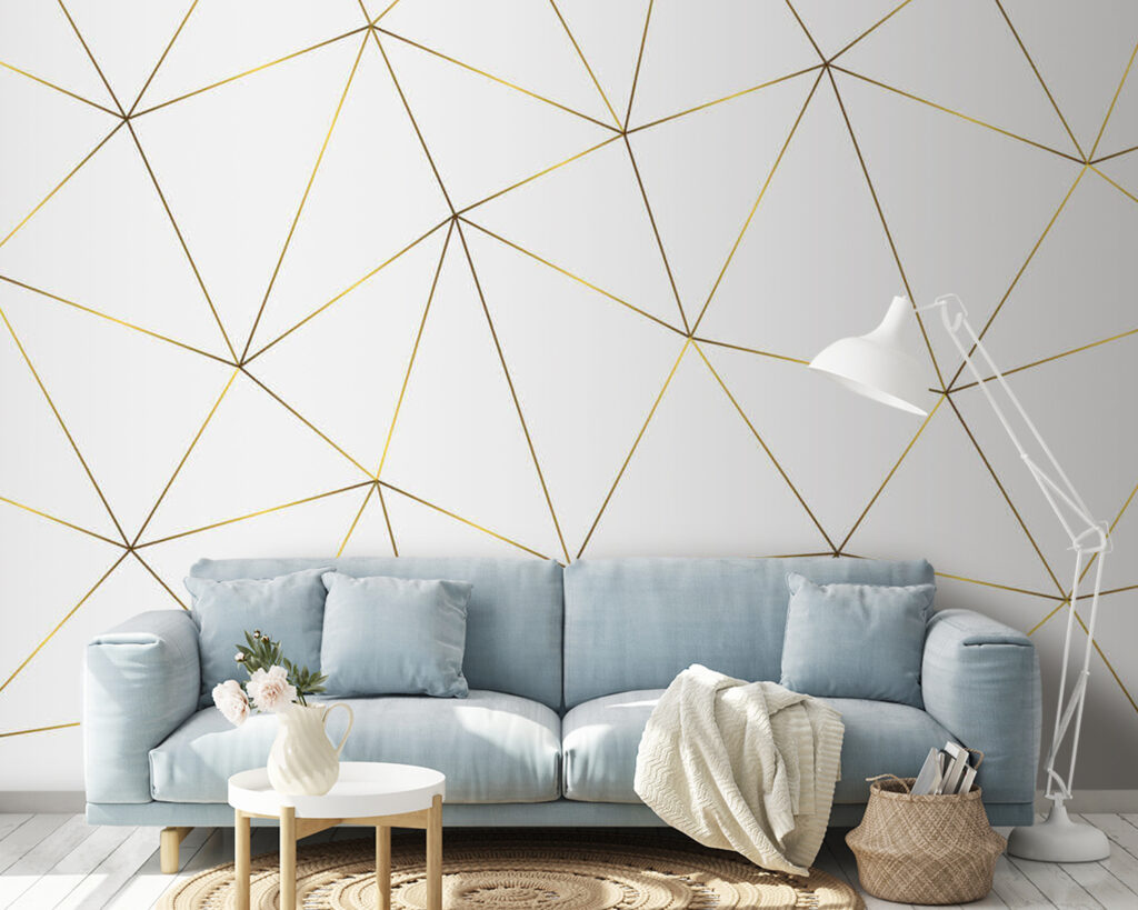 Fijne driehoeken op wit — interieur 2