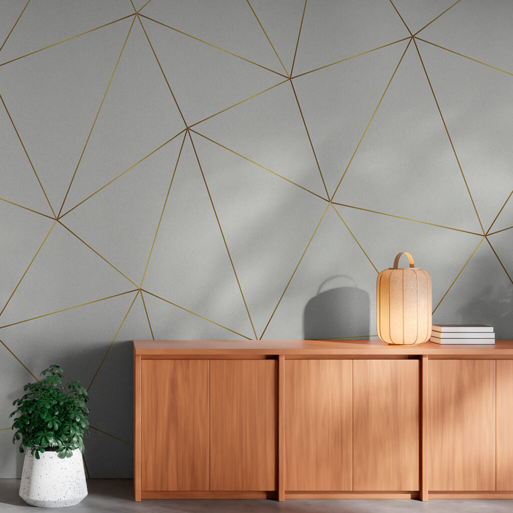 Fijne driehoeken op wit — interieur 4