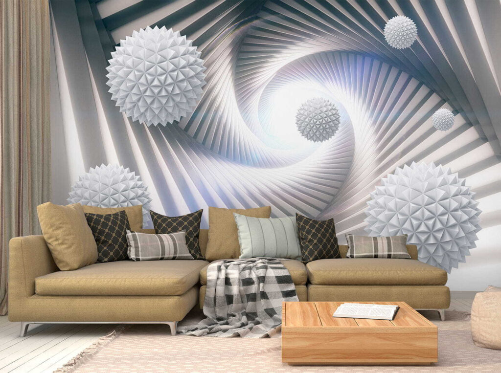 Bollen in een spiraaltunnel — interieur 1