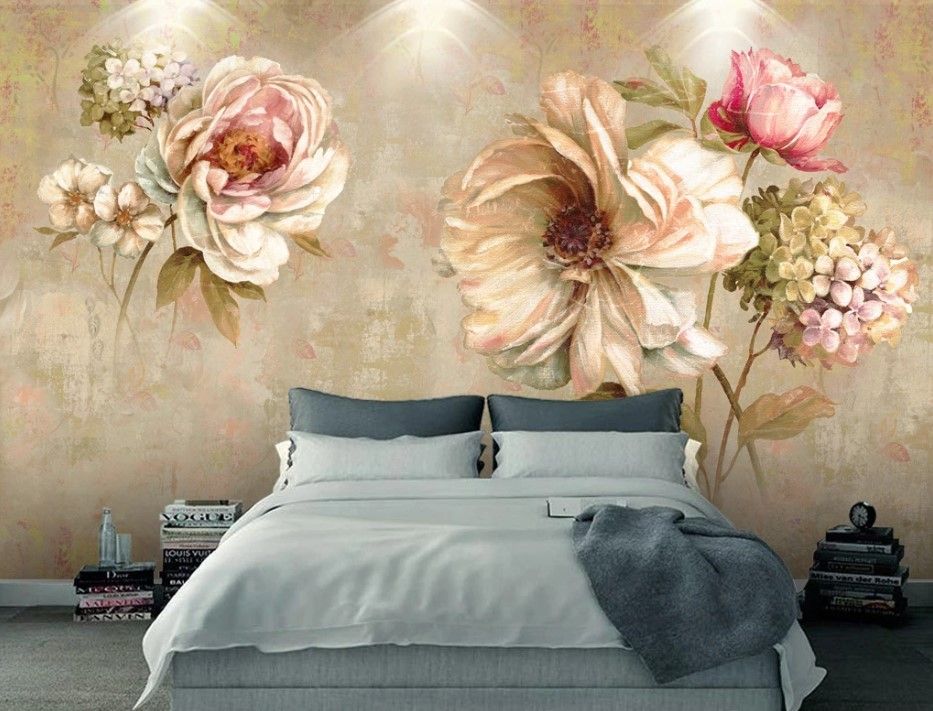 Oude rozen op verf — interieur 1