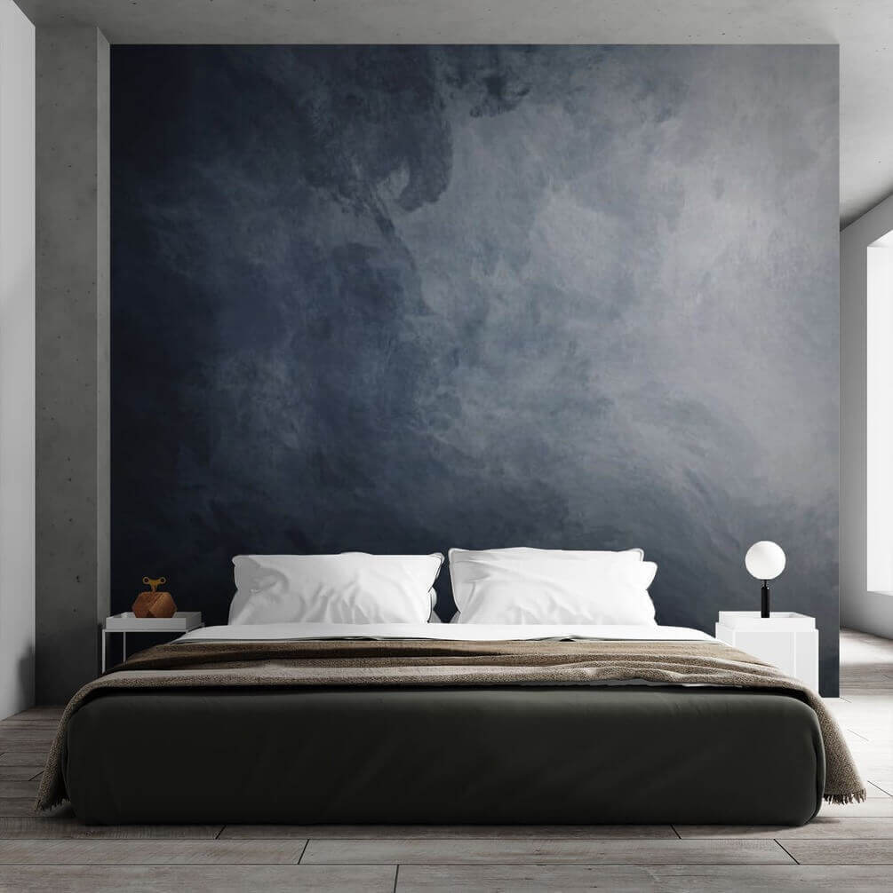 Blauwe en witte achtergrond in een interieur