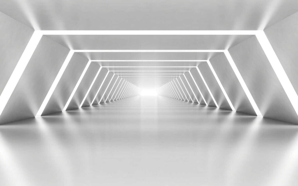 Lichtlijnen in een tunnel — volledig ontwerp