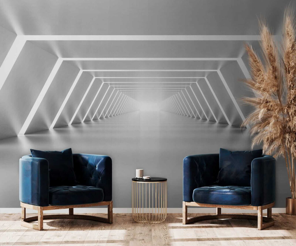 Lichtlijnen in een tunnel — interieur 6