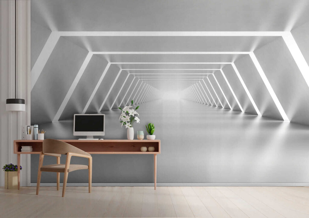 Lichtlijnen in een tunnel — interieur 8