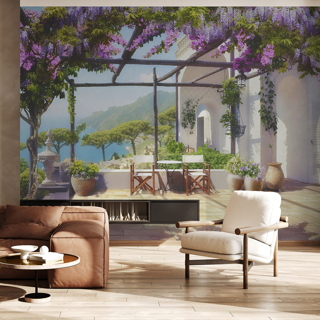 Onder de bloeiende pergola — interieur 3