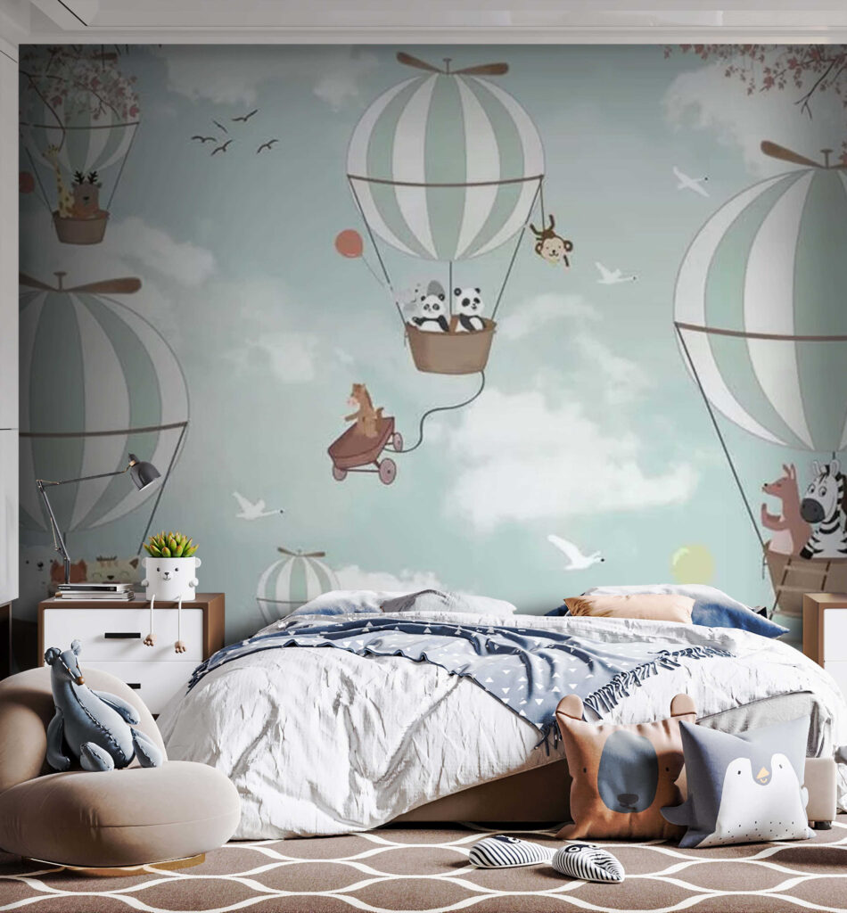 Panda's aan luchtballonnen — interieur 2