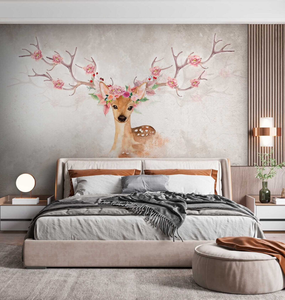 Een hert met bloesemgewei — interieur 2