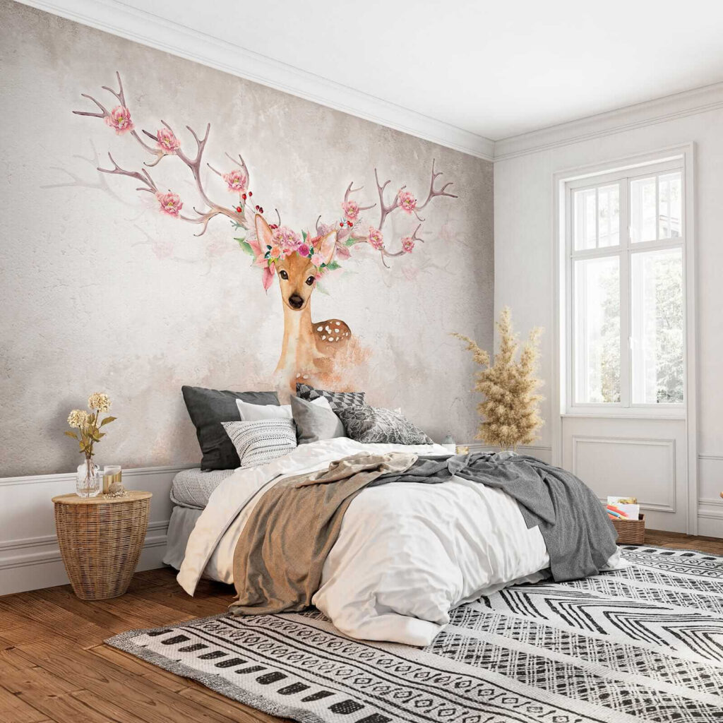 Een hert met bloesemgewei — interieur 3