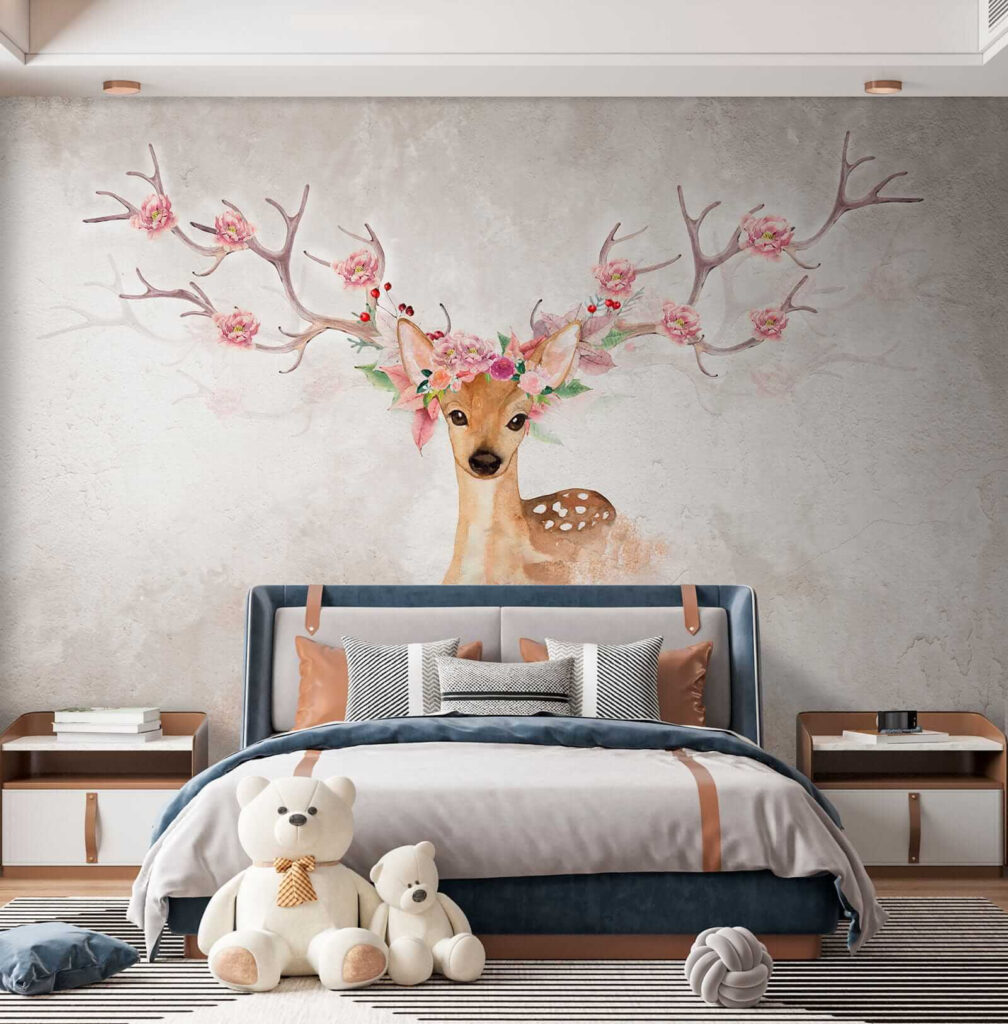 Een hert met bloesemgewei — interieur 4