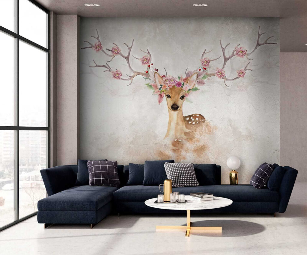 Een hert met bloesemgewei — interieur 7