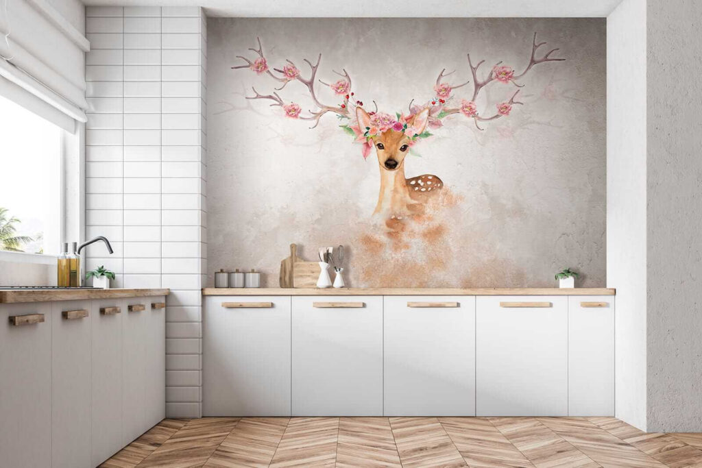 Een hert met bloesemgewei — interieur 8