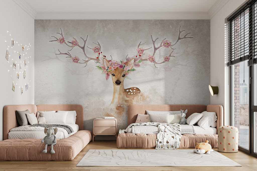 Een hert met bloesemgewei — interieur 12