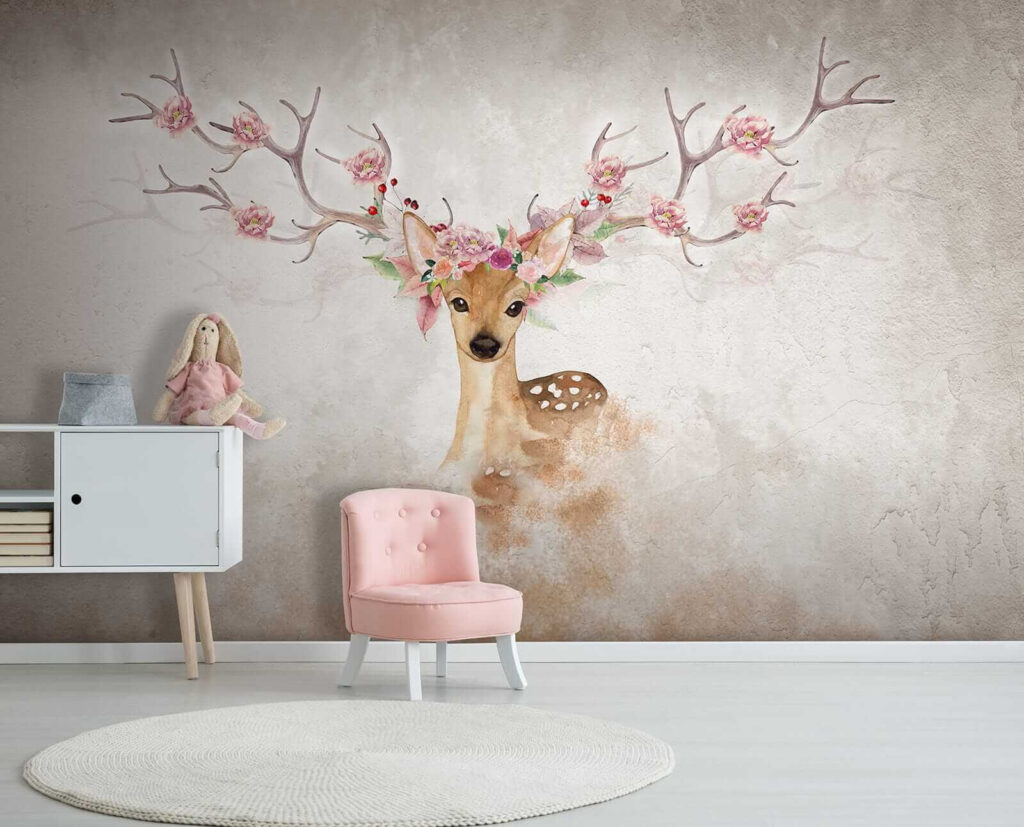 Een hert met bloesemgewei — interieur 9