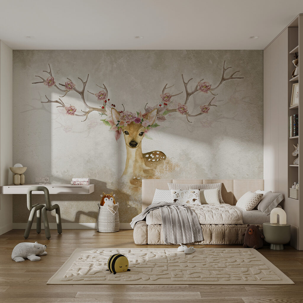 Een hert met bloesemgewei — interieur 13