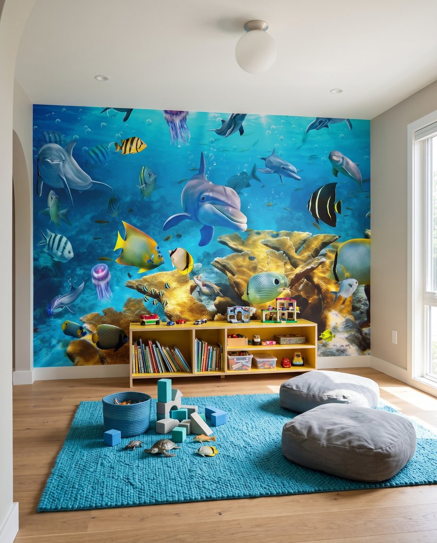 Een rif vol kleur in een interieur