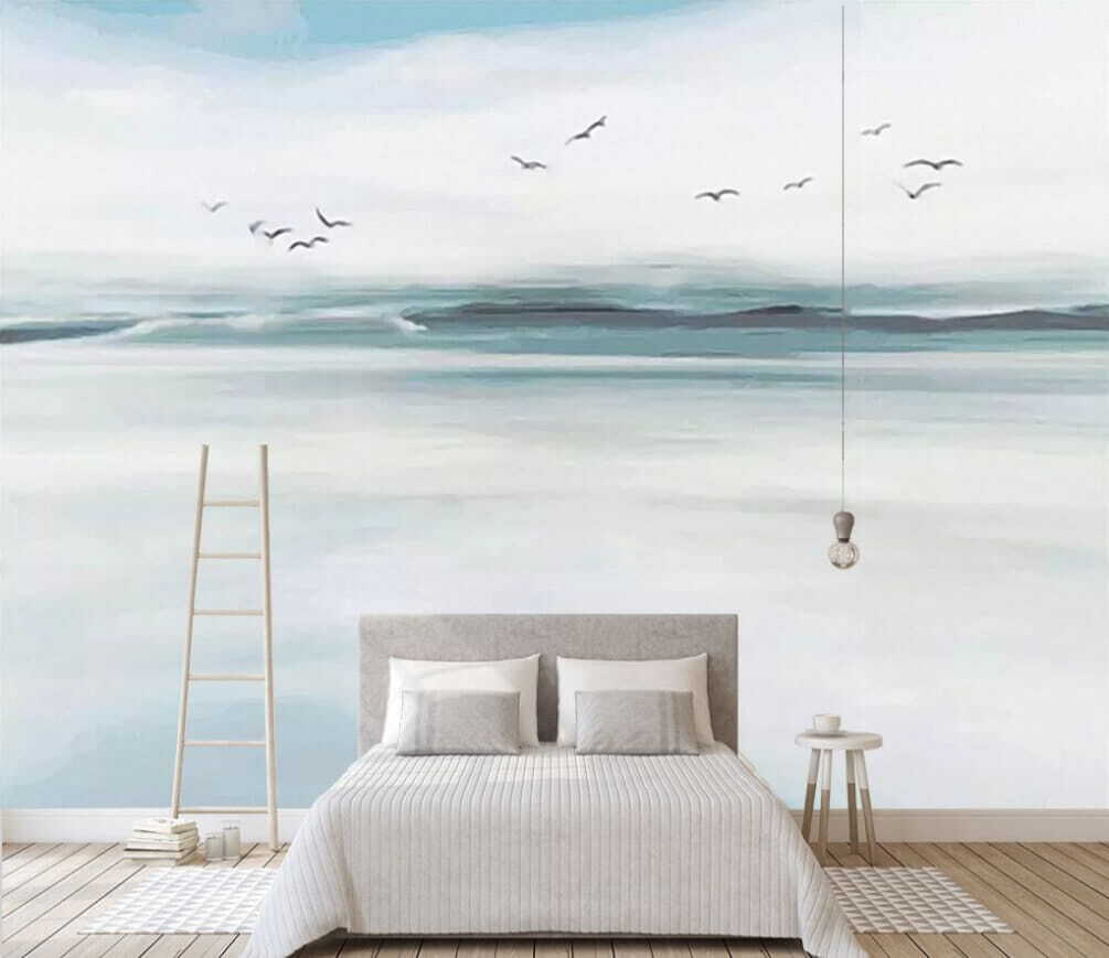Vogels boven bleke zeestreken — interieur 1