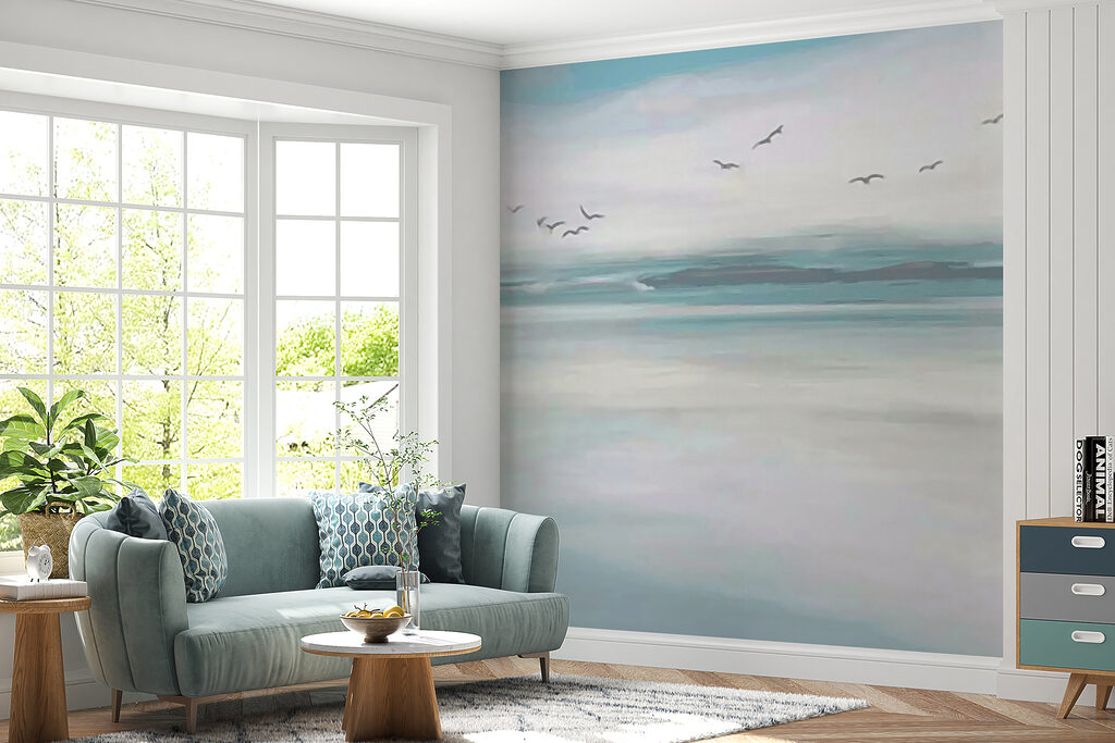 Vogels boven bleke zeestreken — interieur 2