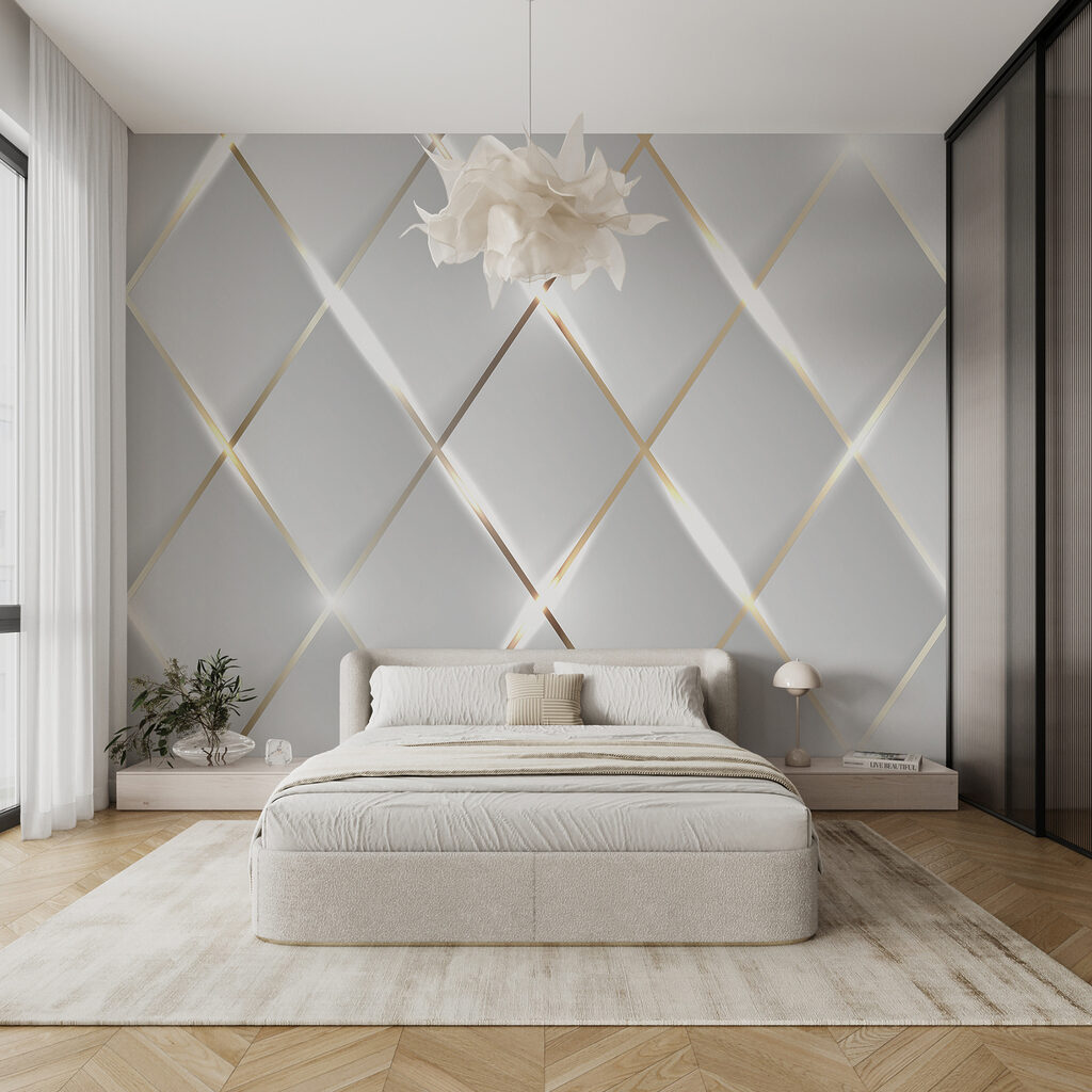 Lichte ruiten met randglans — interieur 10