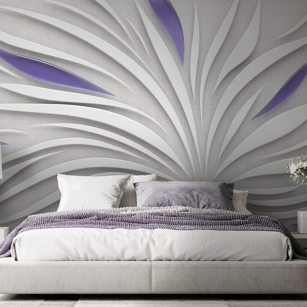 Witte bladstralen met schaduwen — interieur 1
