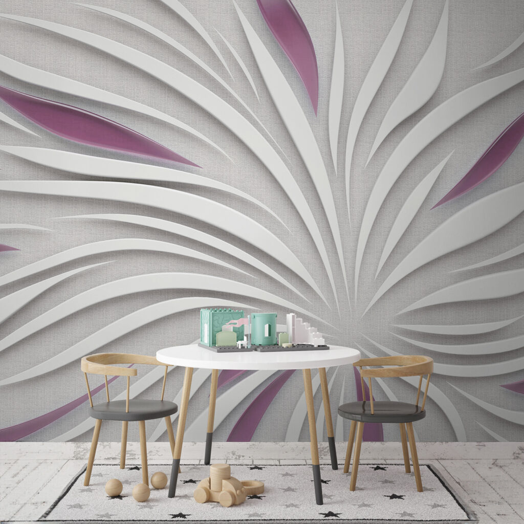 Witte bladstralen met schaduwen — interieur 1