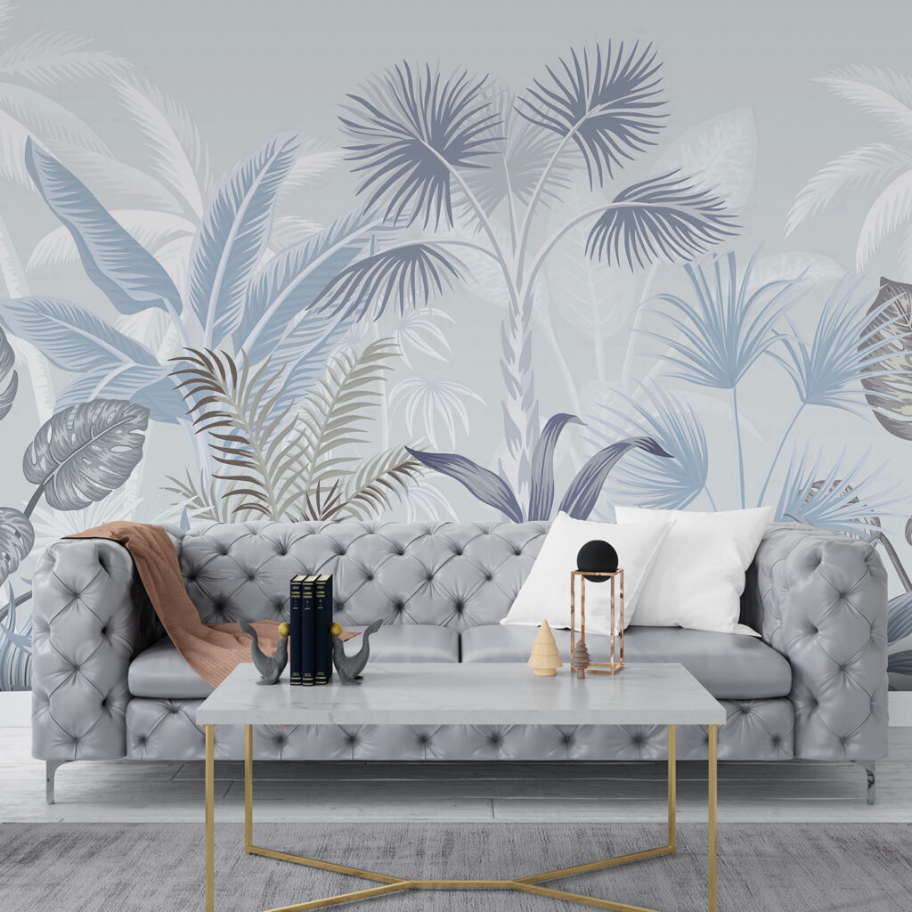 Tropentuin met open bladnerven — interieur 1