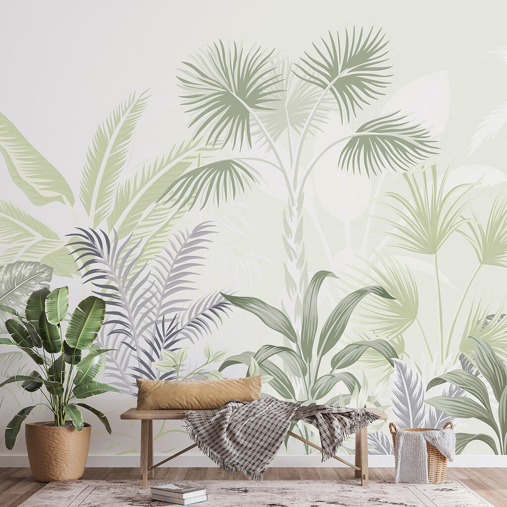 Tropentuin met open bladnerven — interieur 3