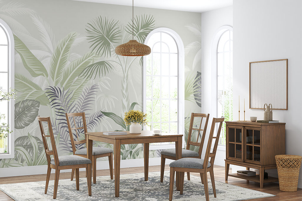 Tropentuin met open bladnerven — interieur 2