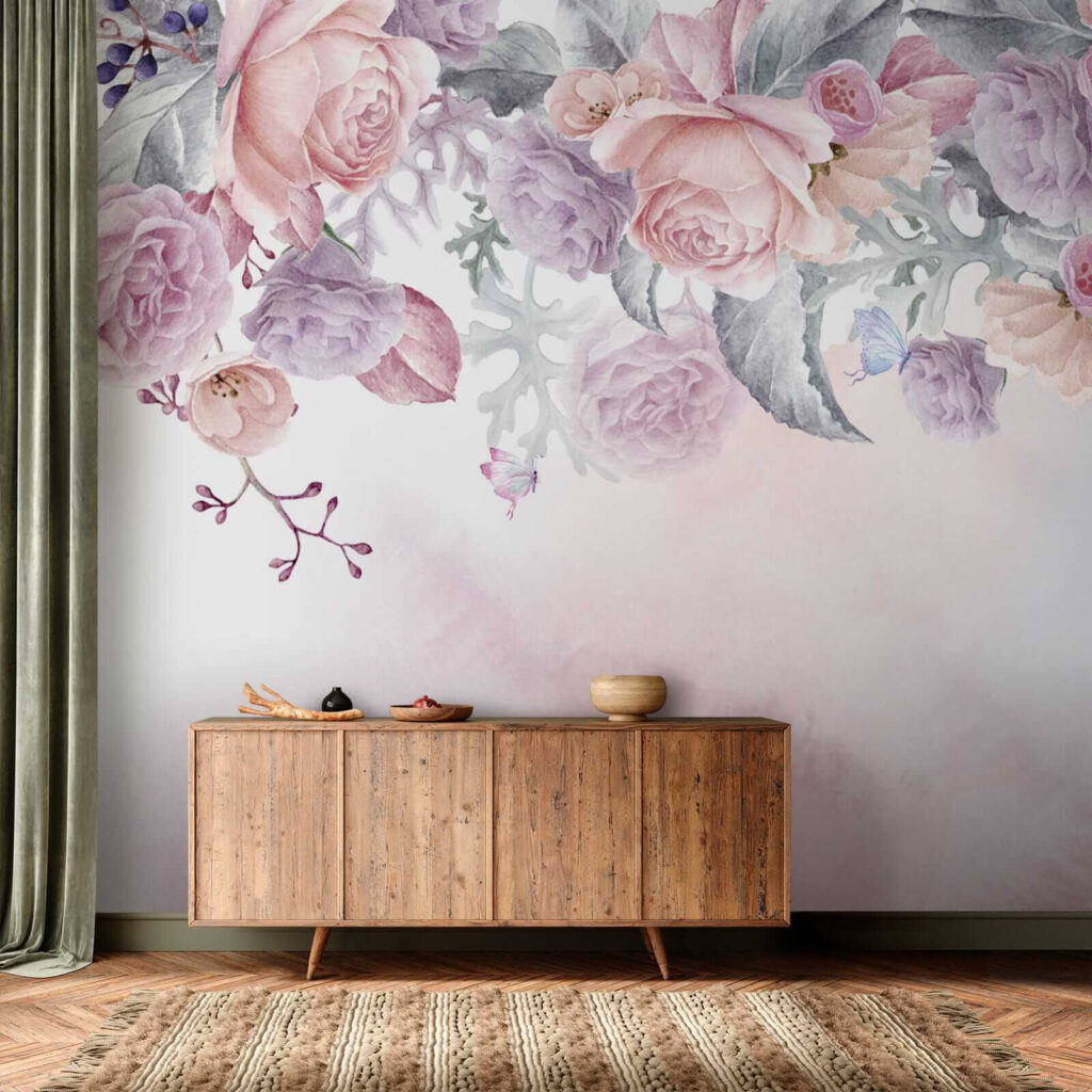 Rozen langs roze verfnevel — interieur 6
