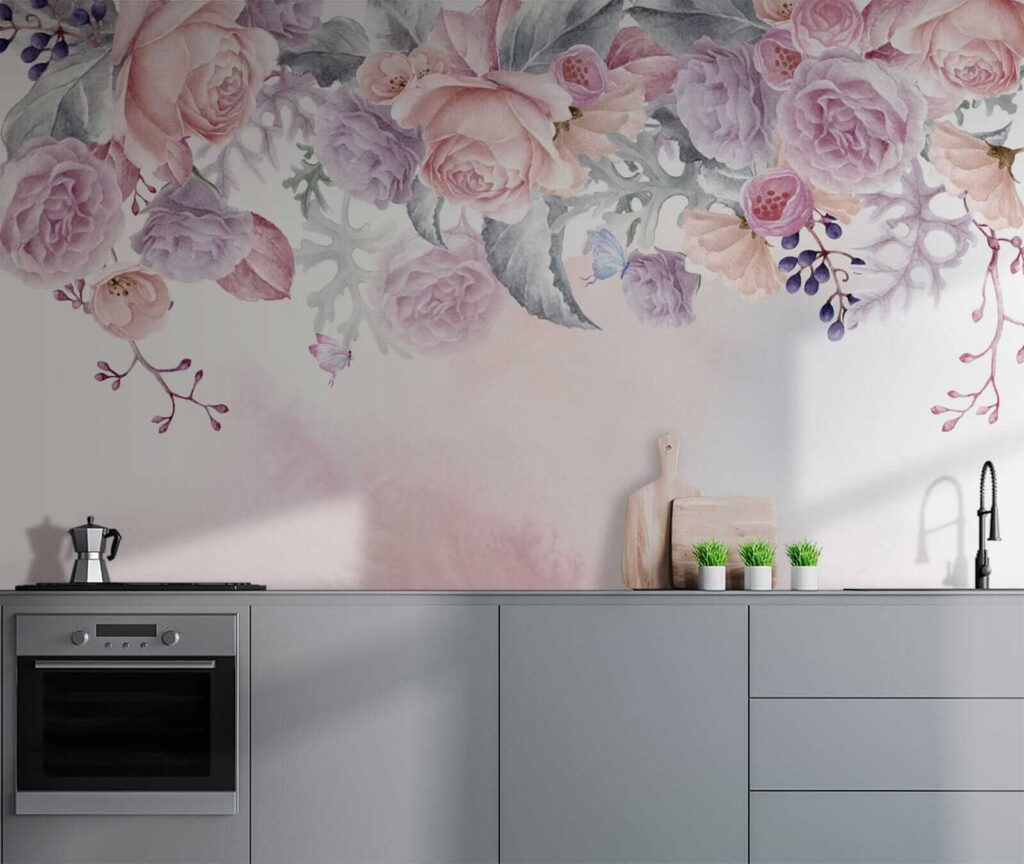 Rozen langs roze verfnevel — interieur 7