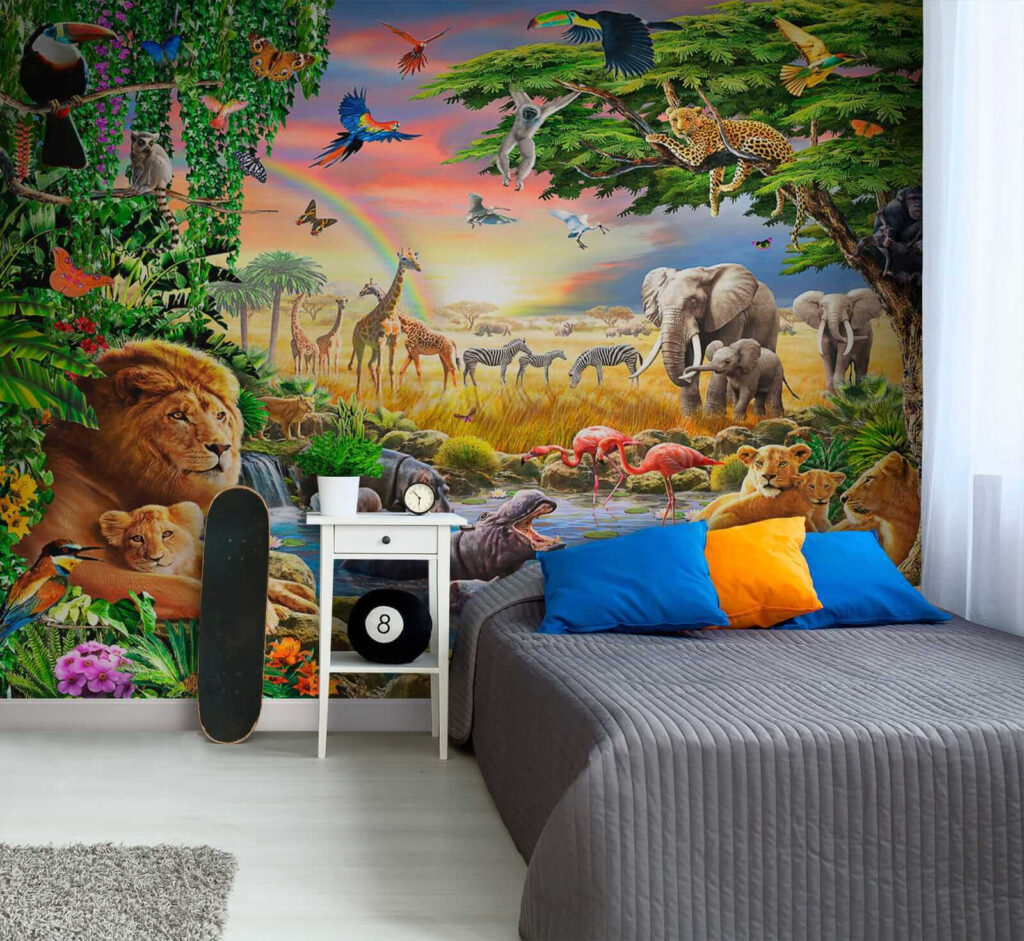 Dieren rond een junglepoel — interieur 5