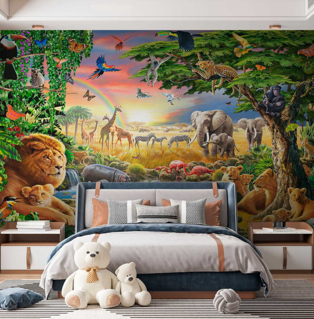 Dieren rond een junglepoel — interieur 6