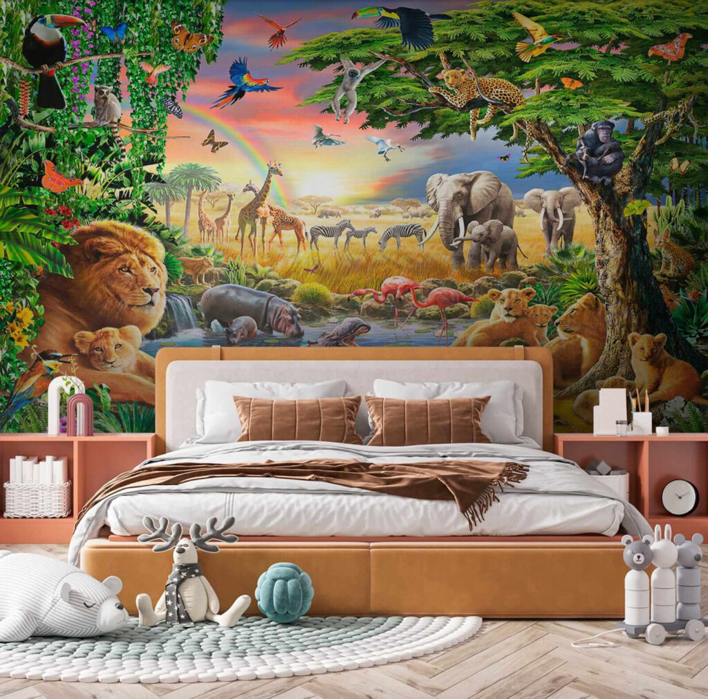 Dieren rond een junglepoel — interieur 8